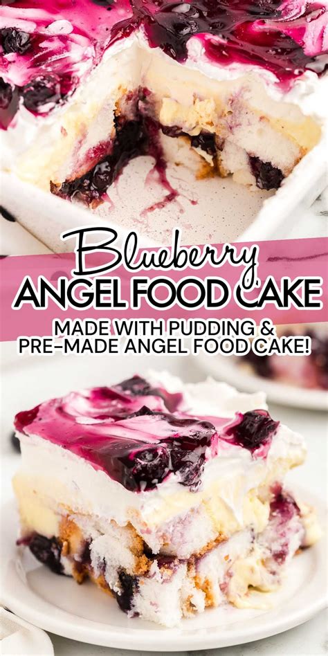 Blueberry Angel Food Cake Recipe Angel Food Angel Food Cake Desserts Recipe Using Angel