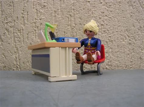 Playmobil Bureau Avec Secr Taire Ordinateur Chaise Classeur