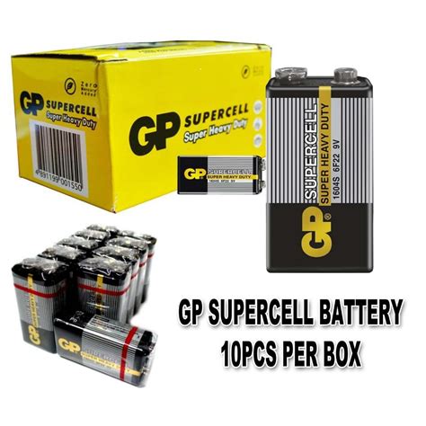 10PCS Genuine GP Supercell 9V Super Heavy Duty Battery Shopee Malaysia