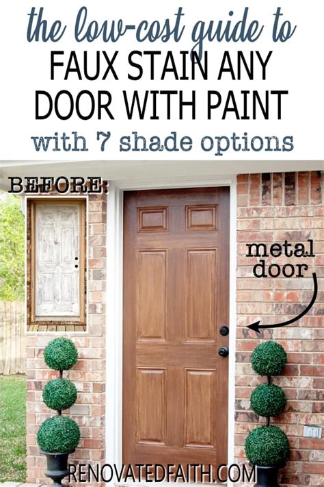 How To Paint A Fiberglass Entry Door Look Like Wood Glass Designs