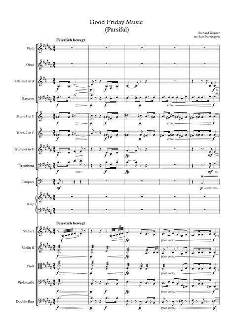 Wagner Good Friday Music Parsifal Score And Parts Purchase