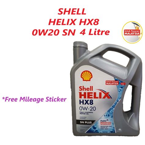 Shell HELIX HX8 0W20 SN 4Litre | Shopee Malaysia