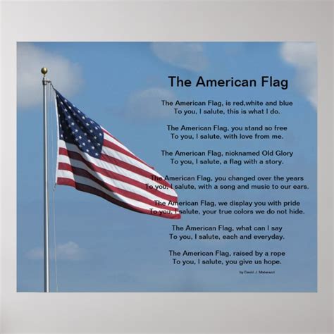 The American Flag Poem Poster | Zazzle