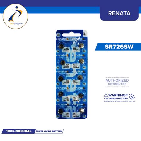 Renata 397 SR726SW Watch PC Batteries Pack Of 10 Lazada PH