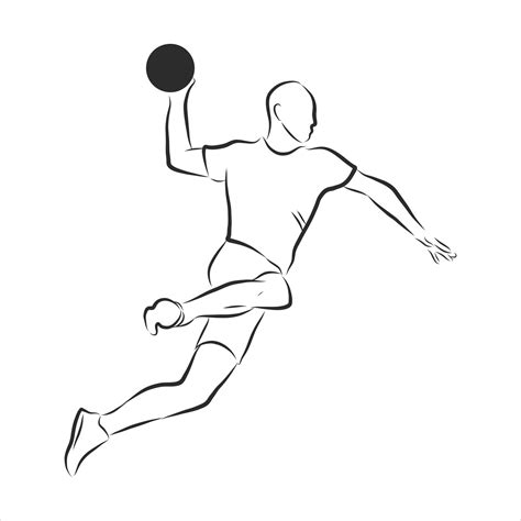 Handball Vector Sketch 11092624 Vector Art At Vecteezy