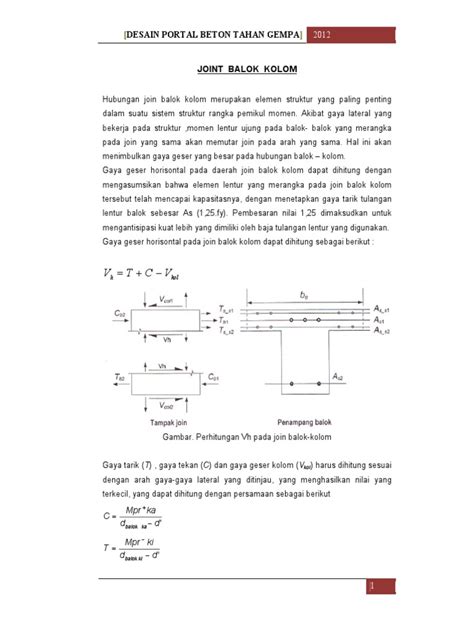 Joint Balok Kolom Pdf