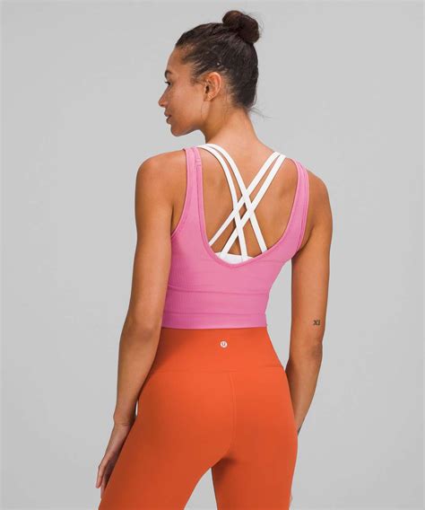 Lululemon Power Pivot Ribbed Tank Top Pink Blossom Lulu Fanatics