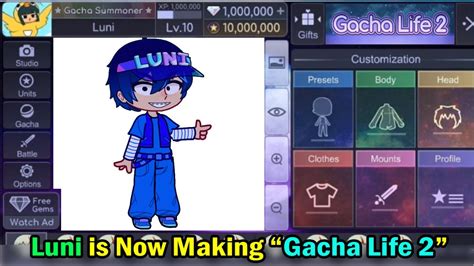 So Luni Is Now Making Gacha Life 2 😳 Youtube