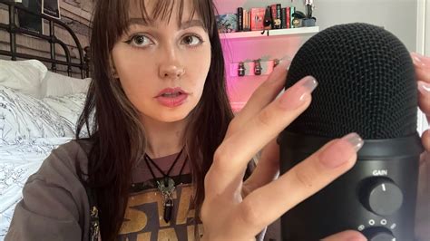 Asmr Mic Triggers With Long Nails Rambles Mouth Sounds