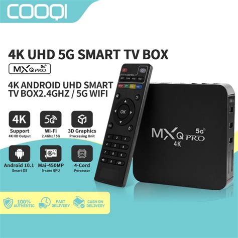 COOQI MXQ PRO 5G 4K Android Ultrahd Smart TVBox 2 4GHz WIFI Quad Core