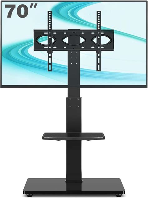 Rfiver Universal Floor TV Stand Tall TV Stand With Mount For 32 70