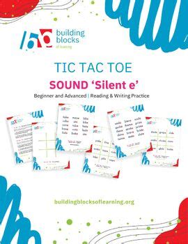 Multisensory Phonics Game Orton Gillingham Silent E Tic Tac Toe