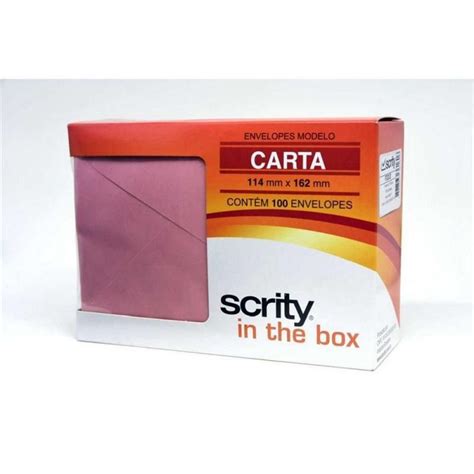 Envelope Carta X Mm Rosa Bebe Scrity Ref Fidji Caixa