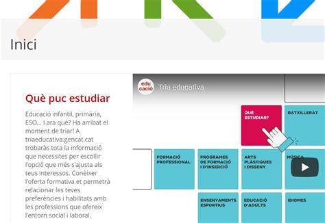 Nou web temàtic Tria educativa Escola Mossèn Cinto Verdaguer