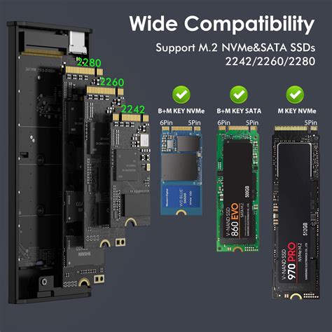 USB Type C Tool Free Enclosure For PCIe NVMe And SATA SSDs