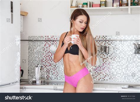 Beautiful Girl Sexy Fitness Blonde Posing Stock Photo Shutterstock