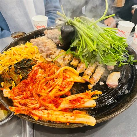 당진맛집 충남 당진 수청동 목구멍 당진점 미박 삼겹살 특 목살 솥뚜껑 삼겹살 미나리 미나리 삼겹살