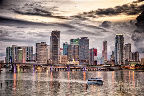 Downtown Miami Skyline In Hdr Photograph By Rene Triay Photography Pixels