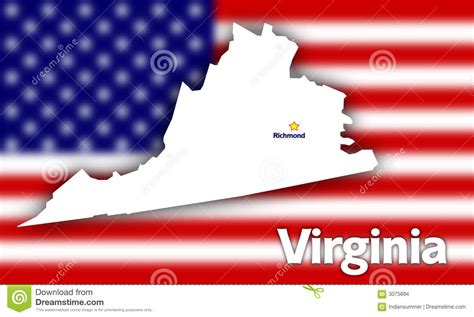 Virginia state contour stock illustration. Illustration of territory ...