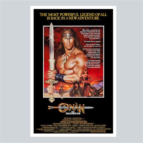 Conan The Barbarian Movie Poster High Quality Silk Wall Etsy