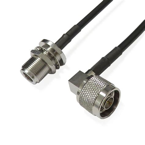 N N Qaxial Cable Assembly N Right Angle Male Female