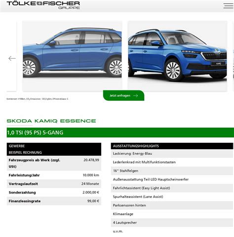 Škoda Kamiq Leasing für 99 im Monat netto sparneuwagen de