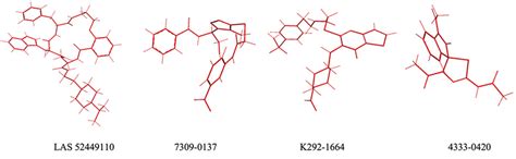structures  selected compounds  scientific diagram