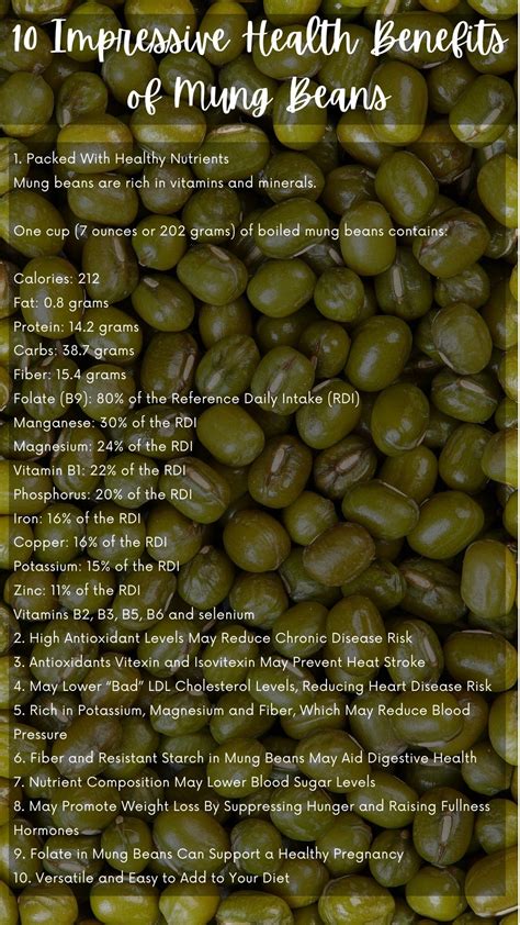 Impressive Health Benefits Of Mung Beans In Beans Nutrition