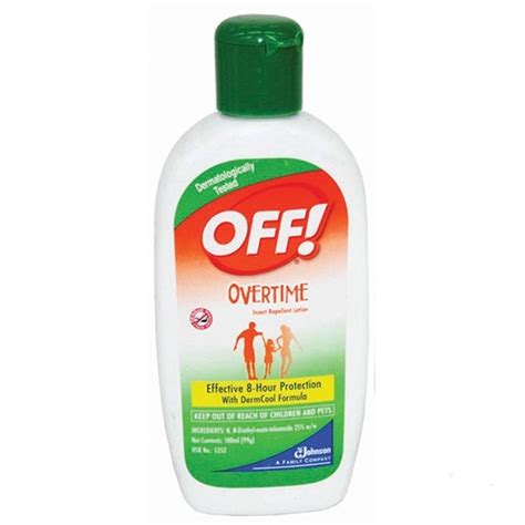 Off Overtime Insect Repellant Lotion 100ml Bohol Online Store