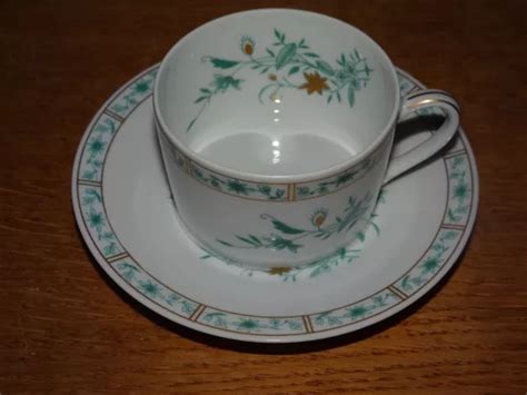 BERNARDAUD TASSE SOUS Tasse à Thé Porcelaine de Limoges Réhaussé de