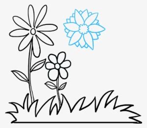 Flower Garden Drawing Easy | Best Flower Site