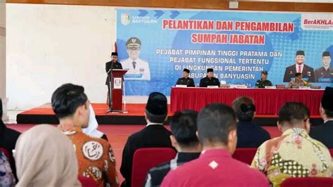 Lantik Pejabat Tinggi Pratama Pj Bupati Banyuasin Sampaikan Peringatan