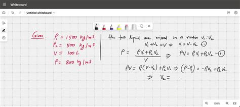 Two Liquids Of Different Densities Kg M Kg M