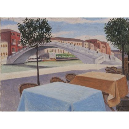 Cagnaccio Di San Pietro Il Ponte Nuovo Luglio 1935 Italian