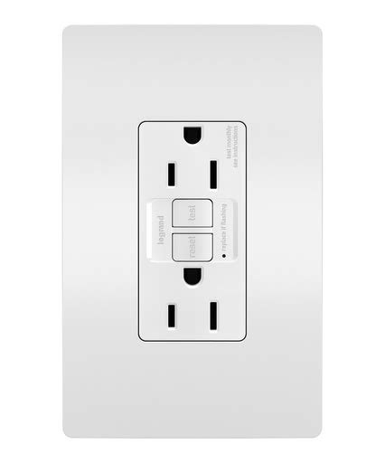 1597trw Radiant® Tamper Resistant 15a Duplex Self Test Gfci Receptacles With Safelock