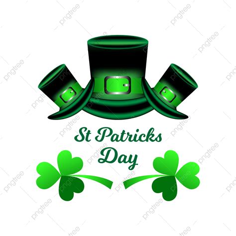 St Patricks Day Clipart Vector St Patricks Day 3d Green Cap Frame