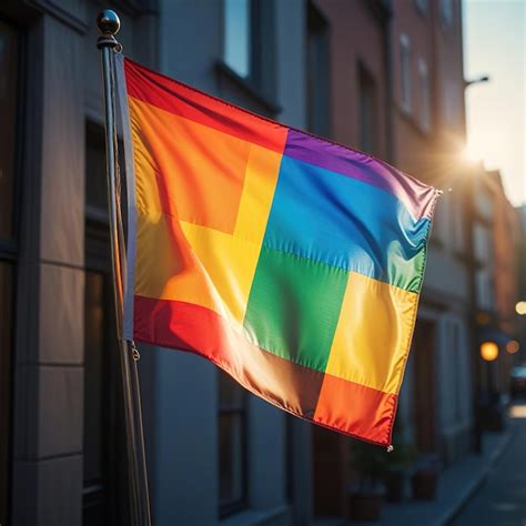 LGBT Rainbow Flag Gay Pride Celebration Premium AI Generated Image