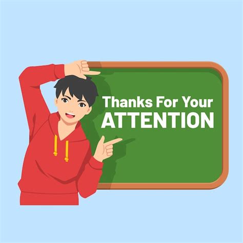 Free Vector Thank You For Your Attention Sign Illustration