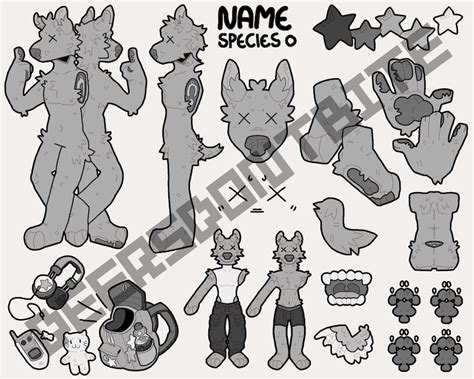 Custom Furry Ref S Furry Fursona Adopt Etsy