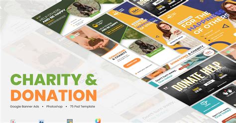 Charity Banner Ads Template, Graphic Templates - Envato Elements