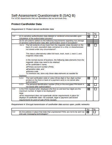 15 Self Assessment Questionnaire Templates In Pdf Doc