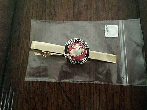 Us Military Marine Corps Tie Bar Or Tie Tac Clip On Type Round Usmc I