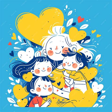 Premium Vector | Father and kids sharing cherished memories