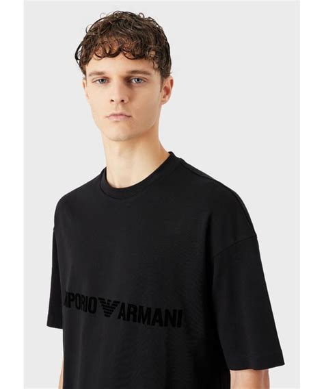 Emporio Armani（エンポリオアルマーニ）の「【エンポリオ アルマーニ】tシャツ ヘビージャージー素材 グラデーションフロックロゴ