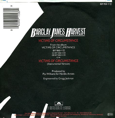 Classic Rock Covers Database Barclay James Harvest Victims Of