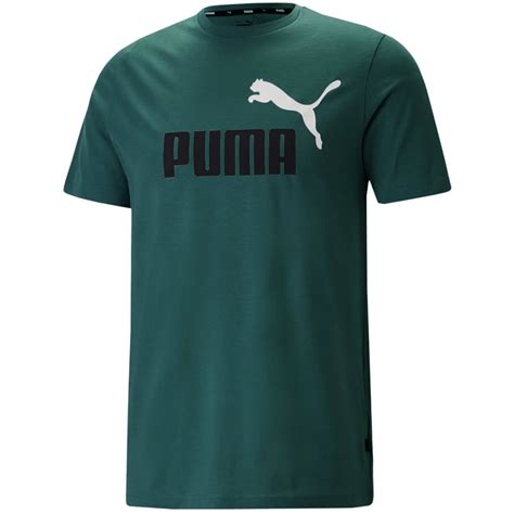 Koszulka męska Puma ESS 2 Col Logo Tee zielona 586759 45 L Puma