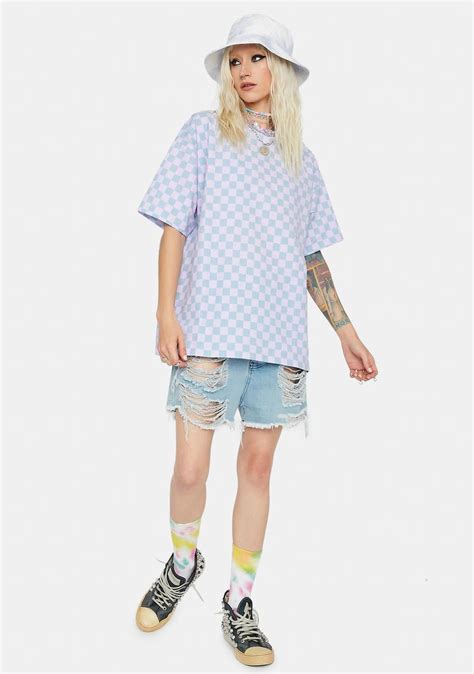 Ngorder Blue Checkerboard Tee Dolls Kill