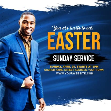 Easter Sunday Service Ads Template Postermywall