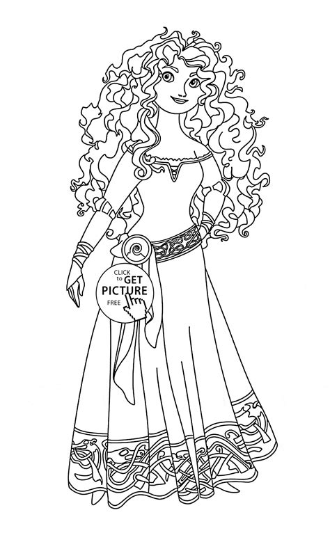 Disney Princess Coloring Pages Brave