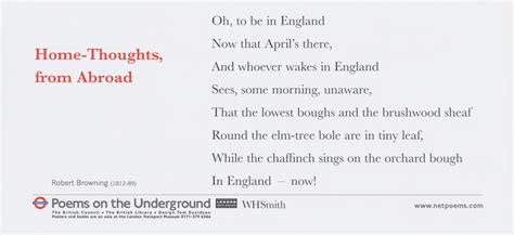 Home Thoughts From Abroad Poems On The Underground